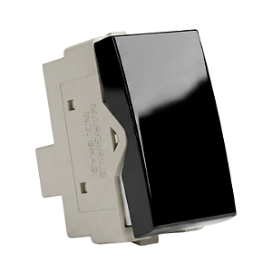 Módulo Interruptor Intermediário 10A Preto Ebony – Linha Sleek – MarGirius
