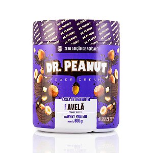 Pasta de amendoim DR.Peanut sabor Bueníssimo com whey protein 600g - No  Shape Suplementos