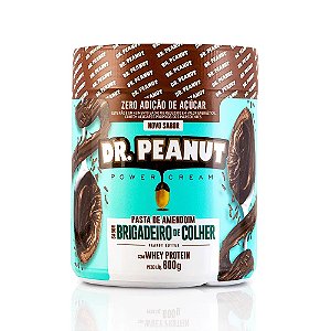 Pasta de amendoim Sabor Brigadeiro de Colher com Whey Protein 600g.