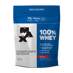 100% WHEY REFIL 900G - MAX TITANIUM