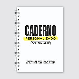 Caderno Personalizado 21x15 Capa Dura - Logo