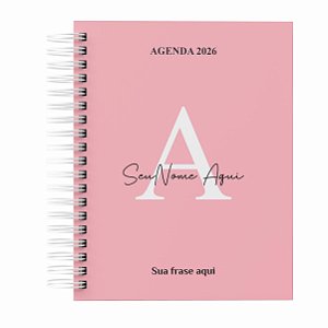 Agenda Inicial 2026 - Rosa Claro - Personalize