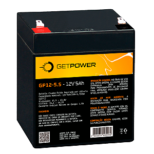 BATERIA SELADA 12V 5,5ah GETPOWER - VRLA AGM