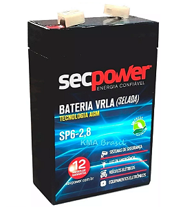 BATERIAL SELADA 6V 2,8ah SECPOWER - VRLA AGM