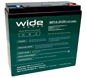Bateria Selada WidePower 12V 25Ah Vrla