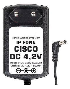 Fonte DC 4,2V Para Fone Telefone IP VOIP Cisco cp-3905