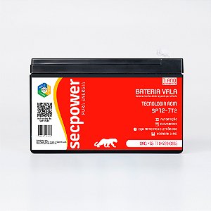 Bateria Selada VRLA AGM 12V 7Ah T2 SecPower