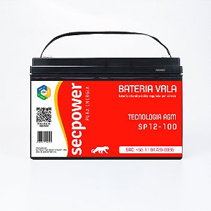 BATERIA SELADA 12V 100H SECPOWER - VRLA AGM