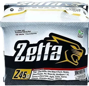 Bateria Automotiva Zetta Z45D 45Ah 12V – Original Fabricada pela Moura