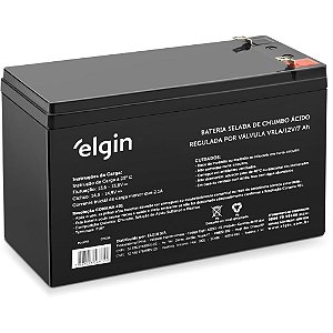 Bateria Selada Elgin EG 12V 7Ah VRLA AGM Recarregável T2