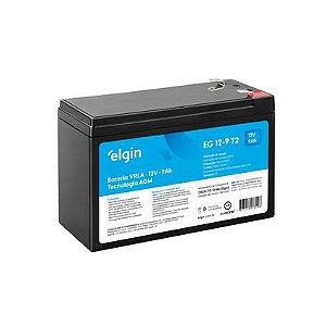 Bateria Selada Elgin EG 12V 9Ah VRLA AGM Recarregável T2