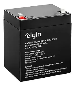 Bateria Selada Elgin EG 12V 2,3Ah VRLA AGM