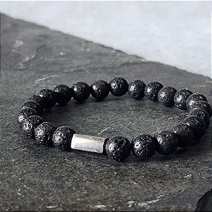 Pulseira Pedra Vulcânica Masculina