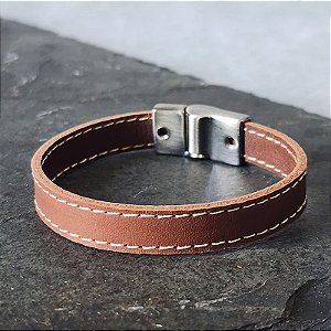 Pulseira Cowboy Caramelo em Couro Legítimo