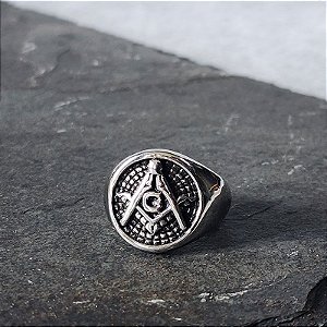 Anel Maçonaria Prateado