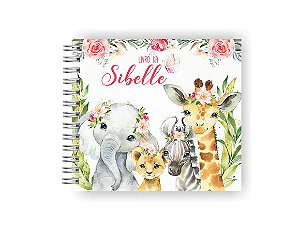 Livro da Bebê Personalizado | Safari Menina Floral