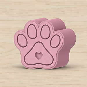 Modelador e Ejetor para Brigadeiro, Doce, Massa | Pata Cachorro com Coração MODELO 2