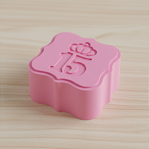 Modelador e Ejetor Para Modelar Doces, Massas e Brigadeiros | Aniversário | 15 anos Vintage_Baixo Relevo