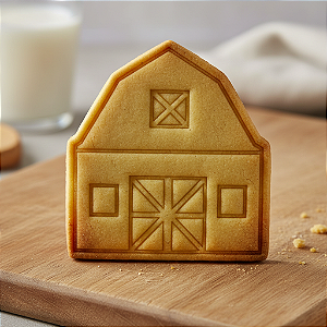 Cortador e Marcador para Biscoito, Pasta Americana, Bolacha, Massa | Fazendinha | Celeiro