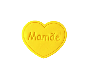 Cortador + Carimbo de Biscoitos e Pasta Americana | Coração Mamãe