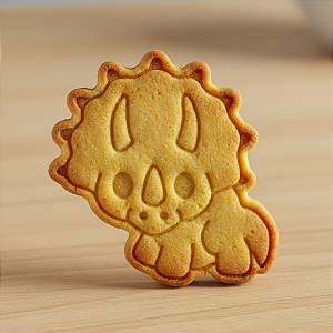Cortador e Marcador para Biscoito, Pasta Americana, Bolacha, Massa | Dinossauro Triceratops