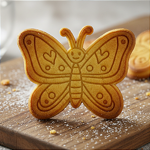 Cortador e Marcador para Biscoito, Pasta Americana, Bolacha, Massa | Jardim | Borboleta Sorrindo