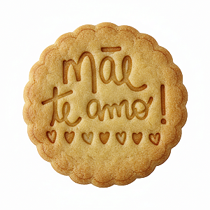 Cortador e Marcador para Biscoito, Pasta Americana, Bolacha, Massa | Dia das Mães | Mãe Te Amo! Tamanho 8cm