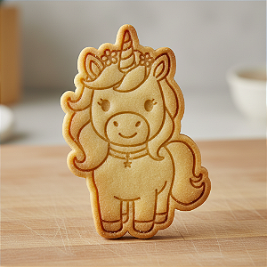 Cortador e Marcador para Biscoito, Pasta Americana, Bolacha, Massa | Unicórnio