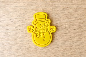 Cortador e Marcador para Biscoito, Pasta Americana, Bolacha, Massa | Natal | Boneco de Neve