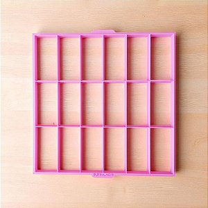 Marcador de Fatia para Bolo Gelado 6,6x3,3 cm Ideal para Forma 20x20 cm | 18 cavidades
