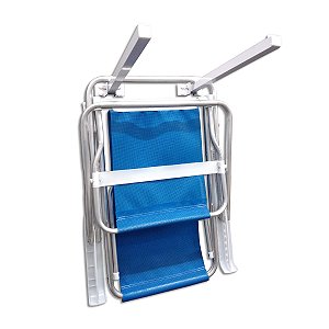 Suporte Cadeira de Praia Articulado Aluminio Branco - Bitenfer Varais