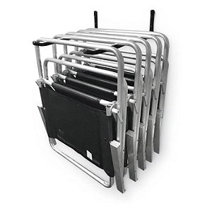 SUPORTE CADEIRA DE PRAIA FIXO ALUMINIO PRETO - BITENFER