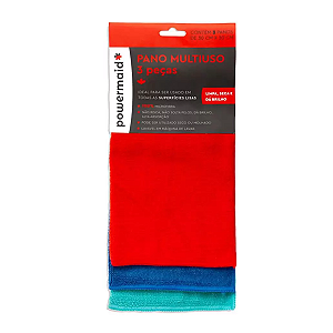 Kit Pano de Microfibra Multiuso 3 Peças 30 x 30 cm - Sortido – Powermaid