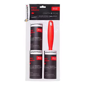 Rolo Adesivo 3 Refil Kit 3 Peças Vermelho - POWERMAID