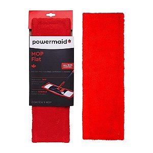 Refil Mop Flat Chenile Tam Unico Vermelho - POWERMAID
