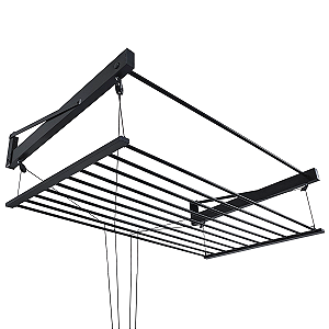 Varal De Parede Sobe E Desce Manual Classico 100Cm Aluminio - Bitenfer Varais