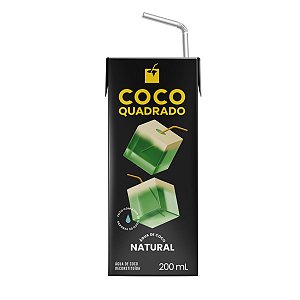 Água de Coco - Coco Quadrado 200ml Tradicional (Caixa com 27 unidades)