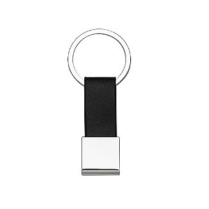 Chaveiro Metal com Couro - Mínimo 50 unidades