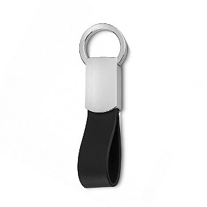 Chaveiro Metal com Couro - Mínimo 50 unidades