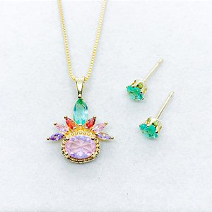 Conjunto Multicores com Zircônias Cravejadas