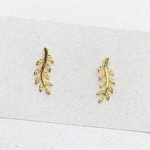 Brinco Dourado Folha