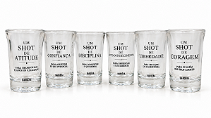 Kit 6 Copos Shots Bardêra Inspira