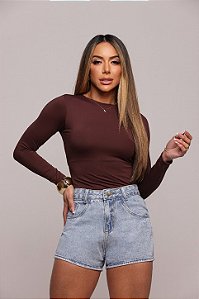 Short Jeans Lavagem Clara De Barra