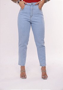 Calça Jeans Feminina Cintura Alta MOM Clara  Básica| Sem Elastano