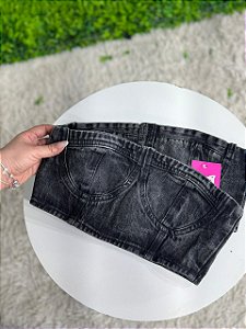 Cropped Jeans Feminino Sem Bojo Tomara Que Caia Lavagem Estonada Com Zíper - Blogueira