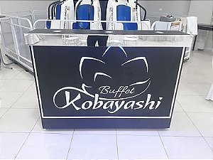 Balcão  1,50M com Frente Lisa e Logotipo