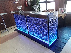 Balcão Bolha Reto de 2,00M com Laterais Bolha