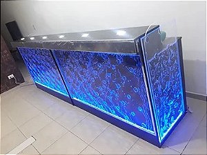 Balcão Bolha Reto de 3,00M com Laterais Bolha