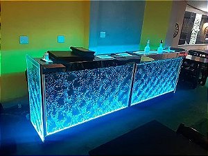 Balcão Bolha Reto de 3,00M com Tampa Superior em Acrílico e Laterais Bolha