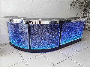 Projeto Balcão Bolha Curvo 2,30M + Balcão Bolha Reto 1,50M